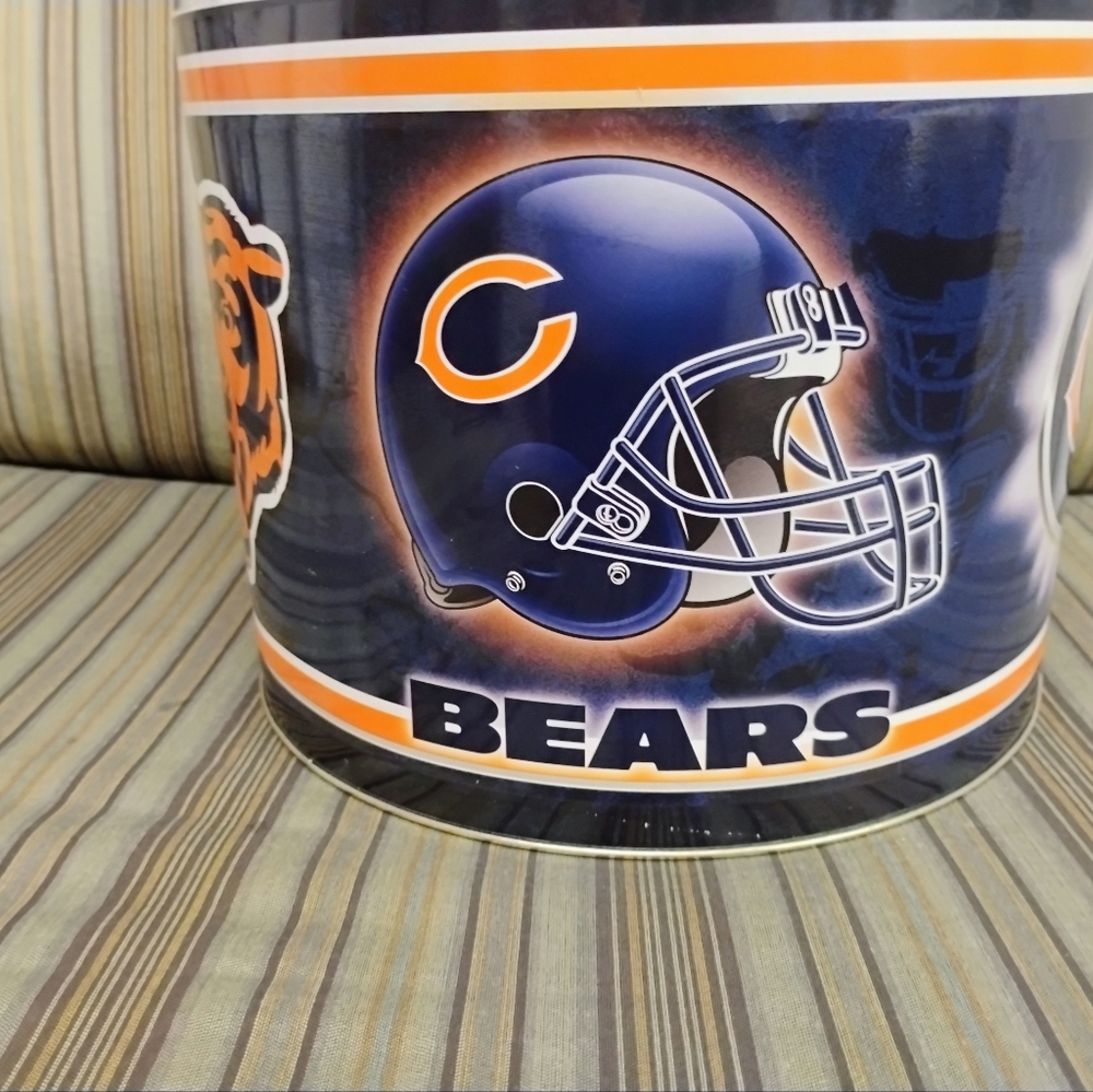 Chicago Bears Blue and Orange Decorative Tin
